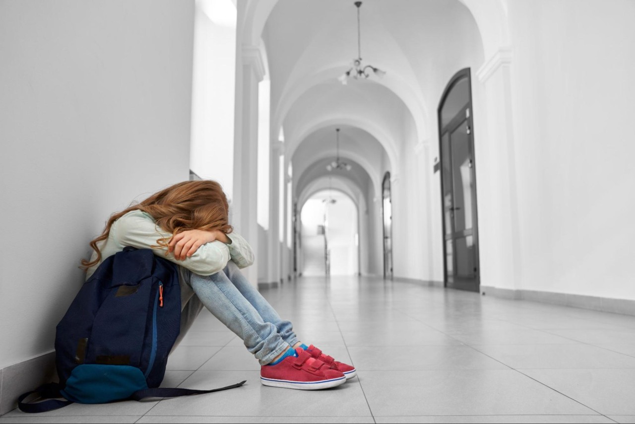 Girl experiencing stress in school