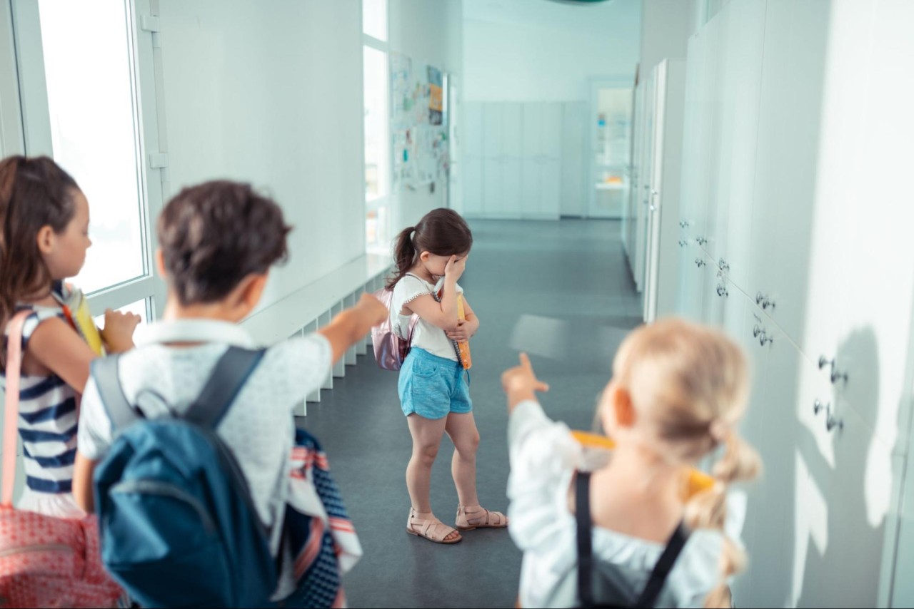 Girl experiencing bullying in school